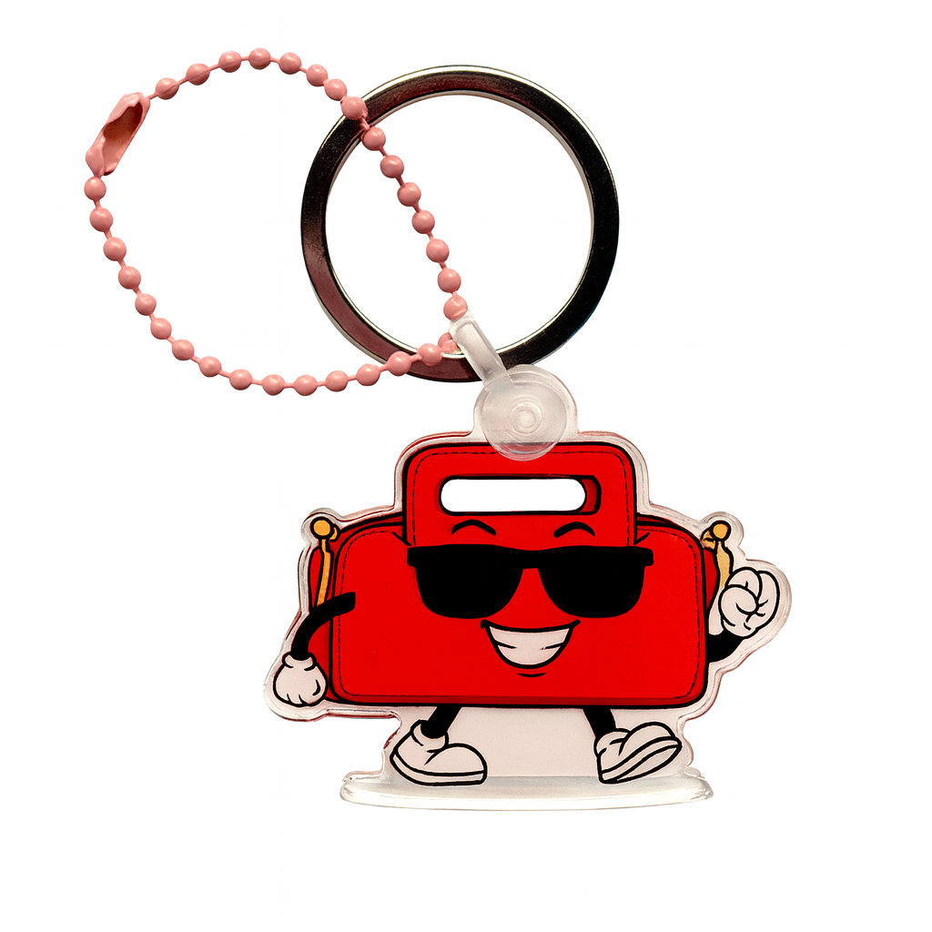 Charmlingz Gemini Red bag charm key ring