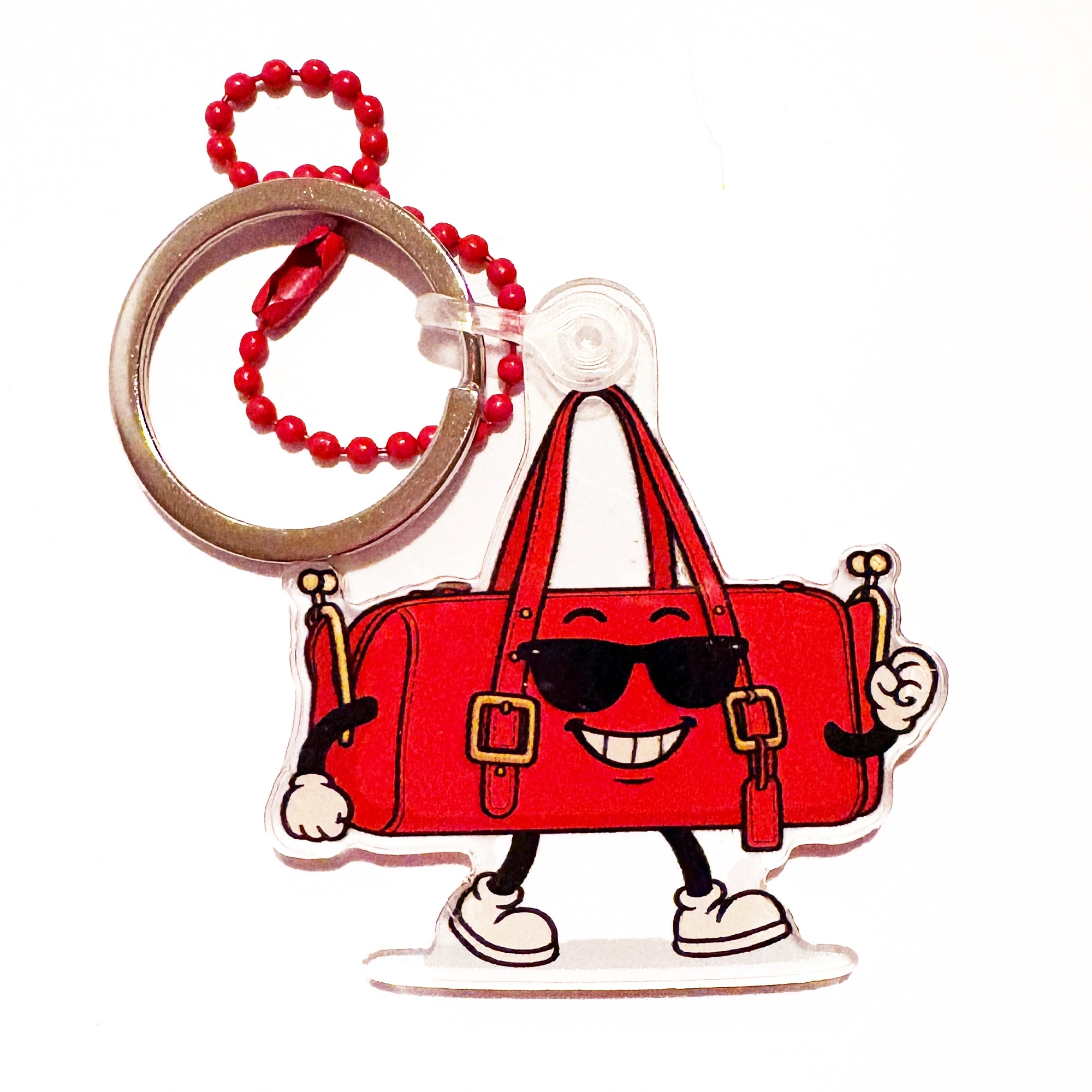 Charmlingz RFD in red bag charm key ring