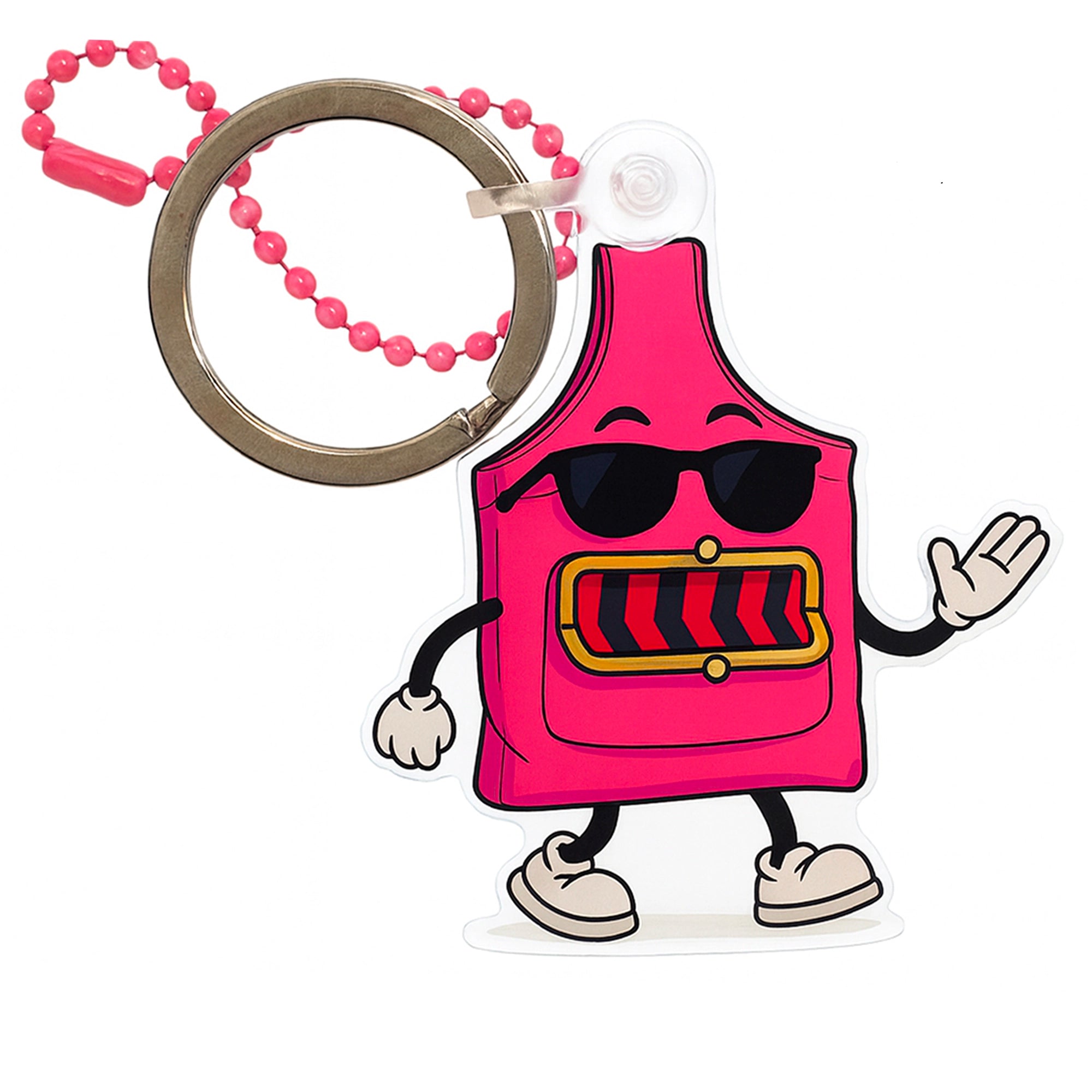 Charmlingz Slingy bag charm key chain on white background