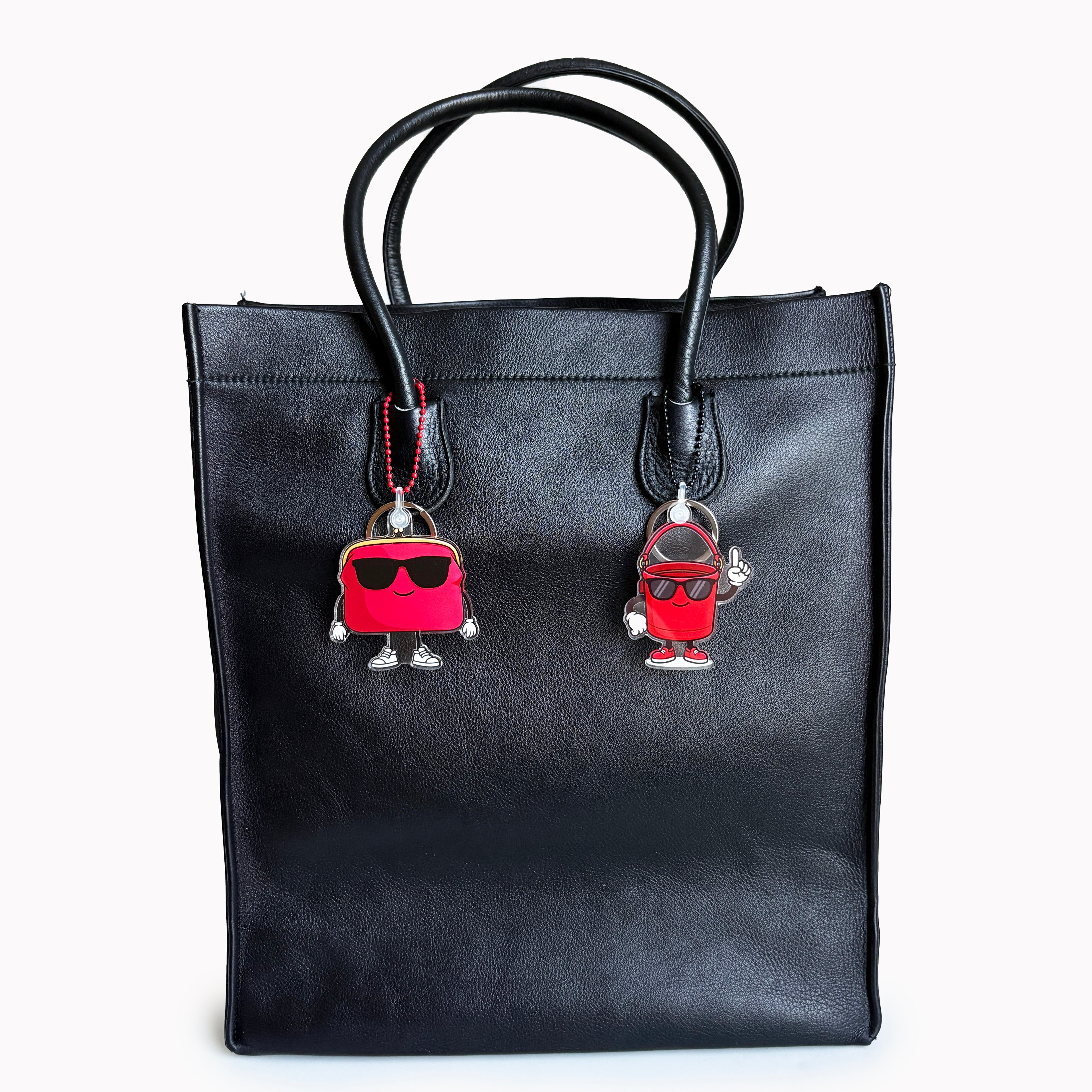 Charmlings on vintage tote bag