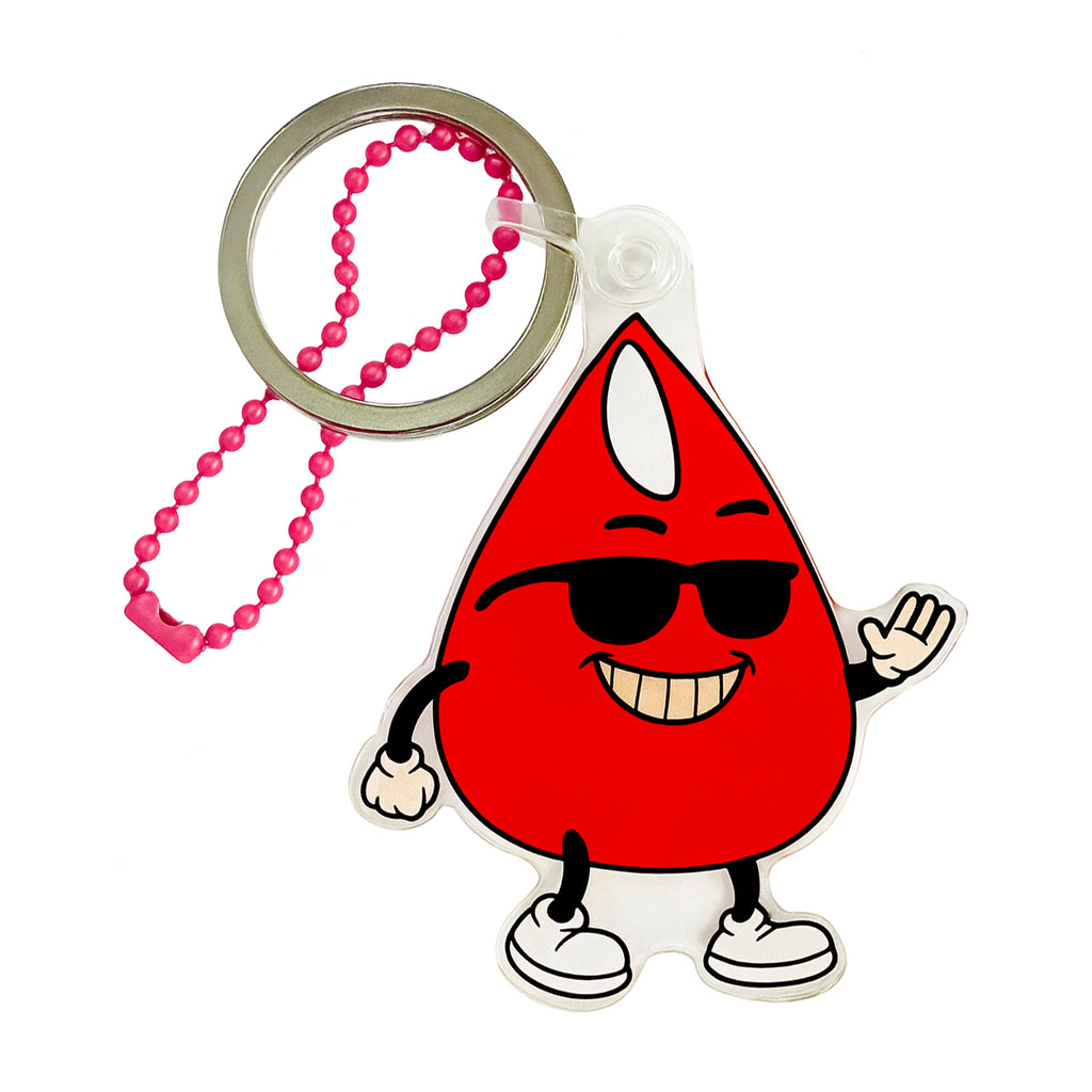 Charmlingz B.B. bag charm key ring on white background