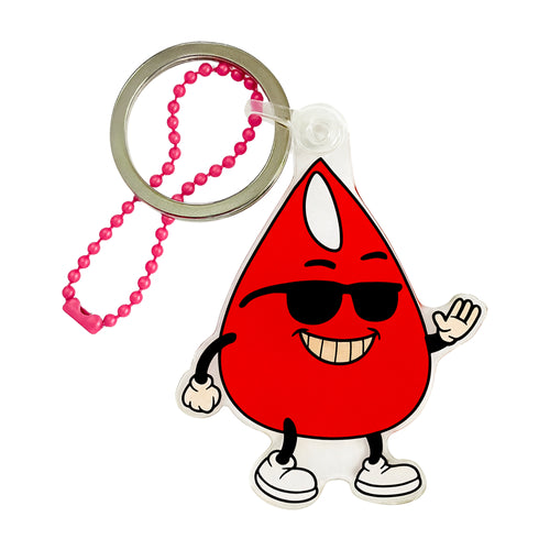 Charmlingz B.B. bag charm key ring on white background