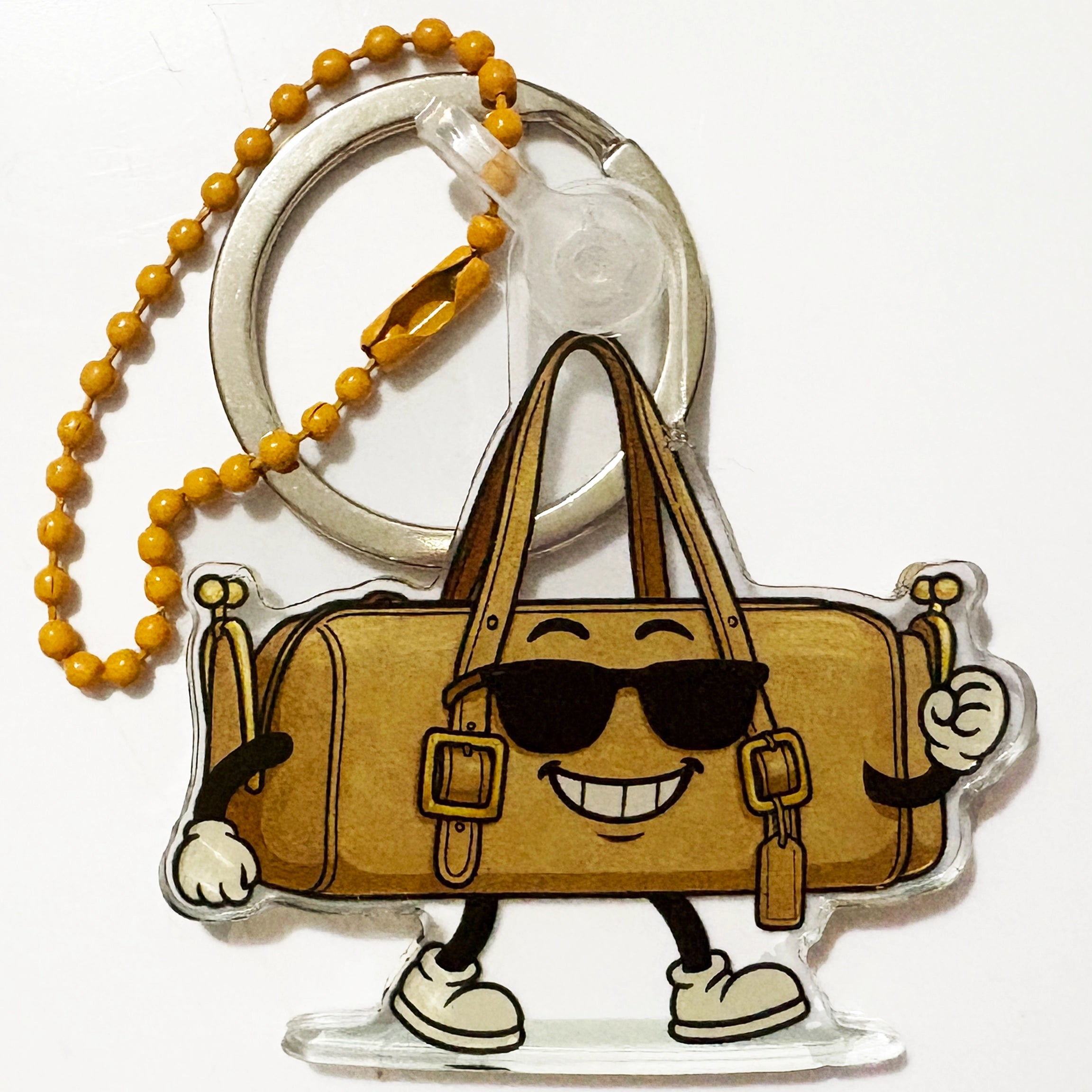 Charmlingz RFD tan bag charm key ring