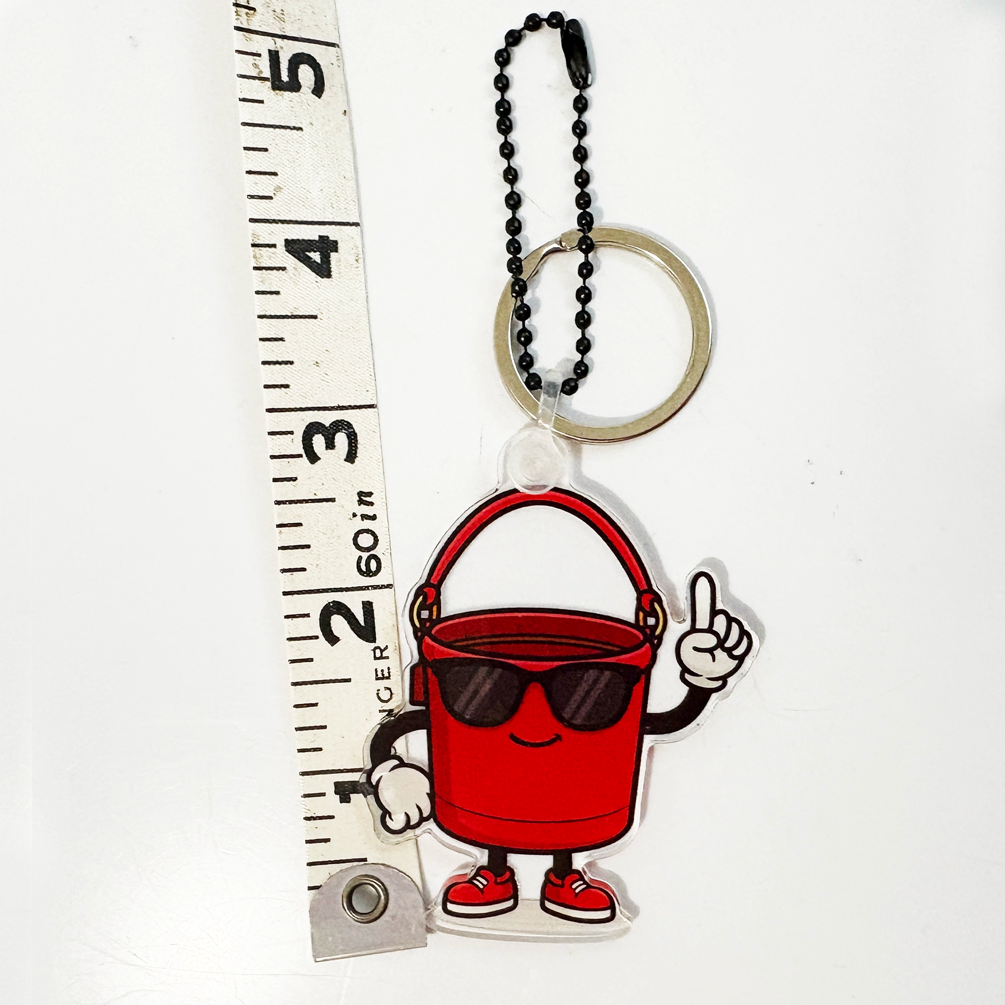 Charmlings PB Bucket  bag charm key ring with ruler