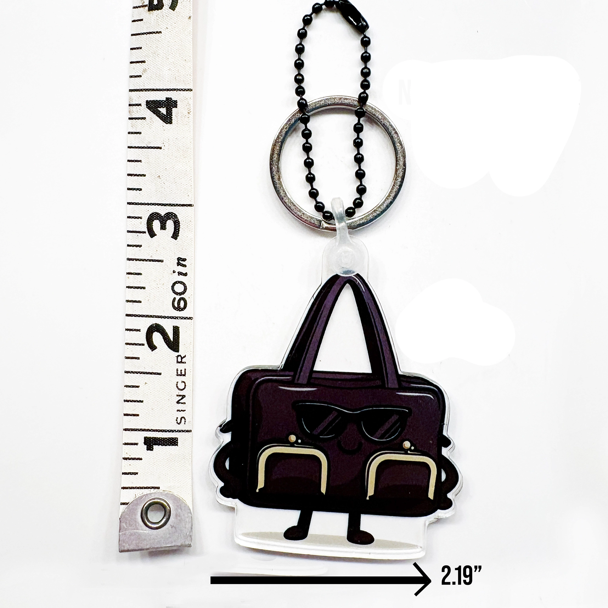 Swaggy bag charm with ruler