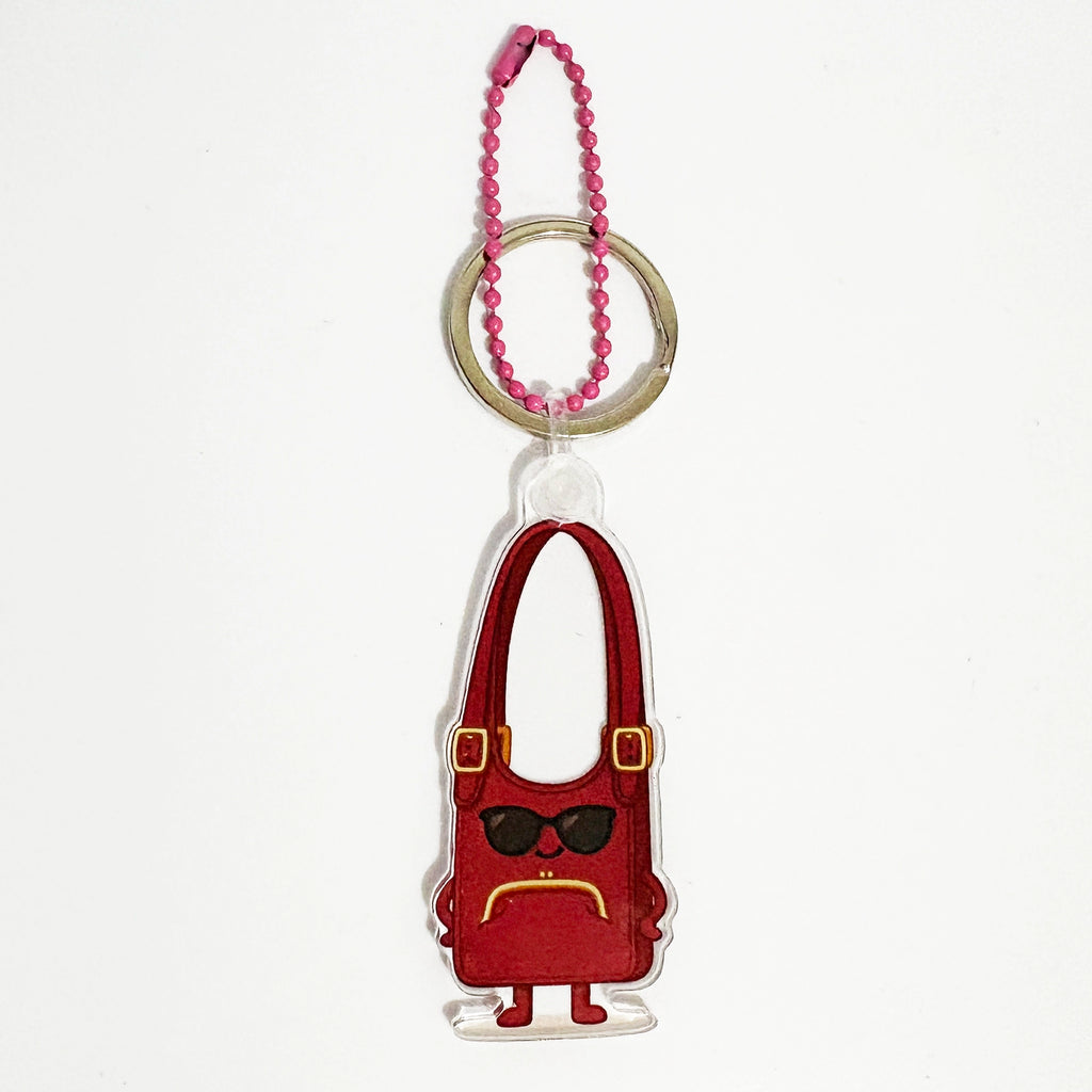 Teary Bag Charm Key Ring Tear Drop Shape
