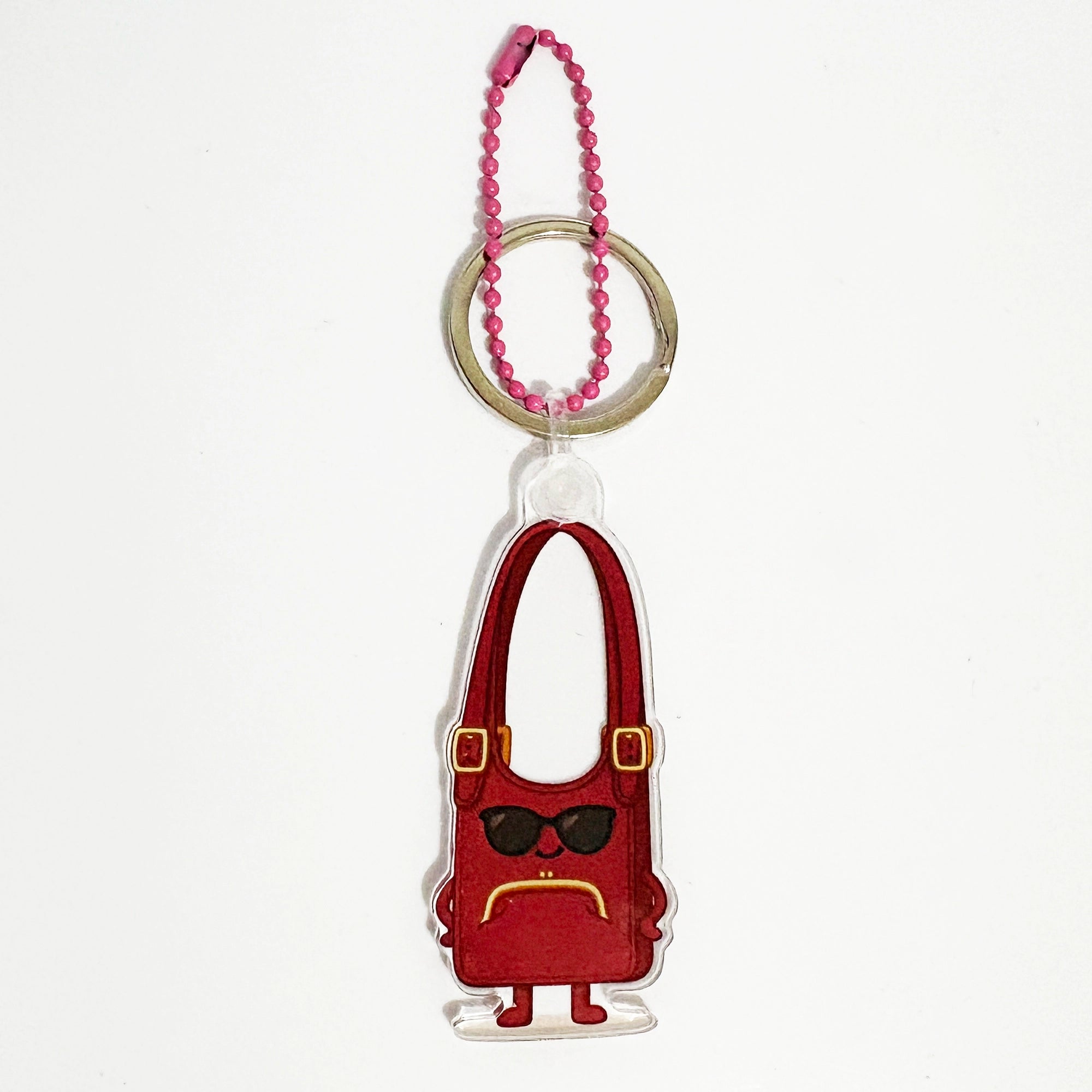 Teary Bag Charm Key Ring Tear Drop Shape