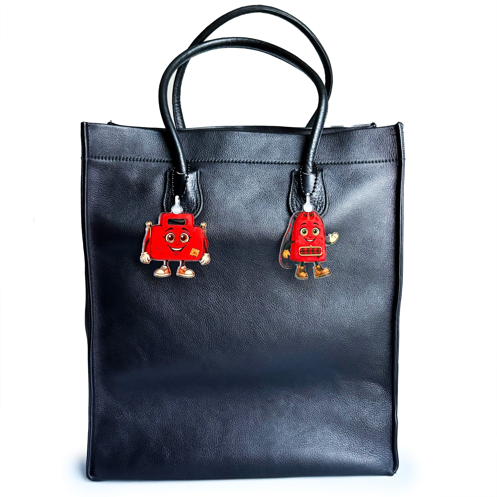 ReLuvable Gemini and Duffy on vintage black tote bag