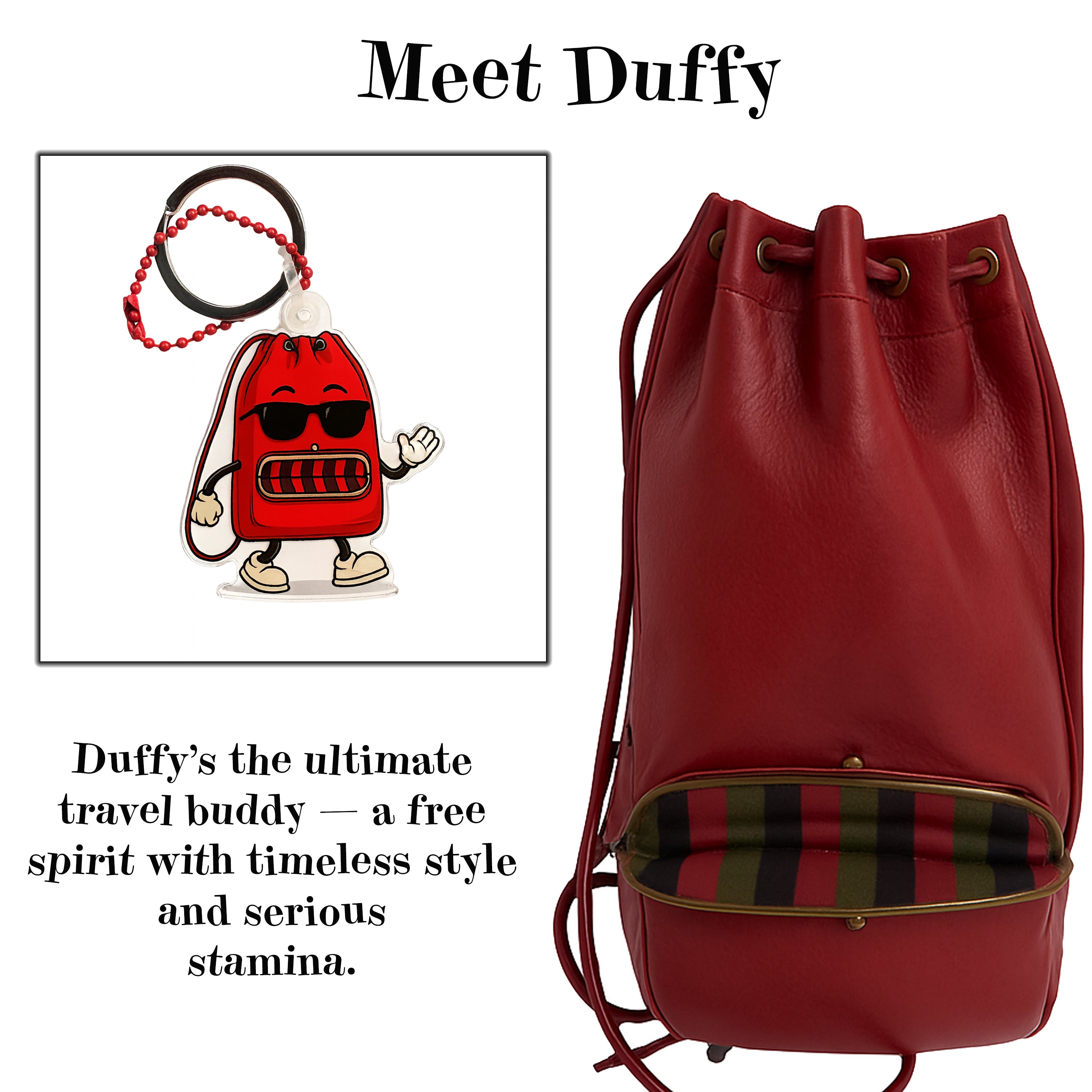 Meet Charmlingz Duffy Bag Charm Key Ring