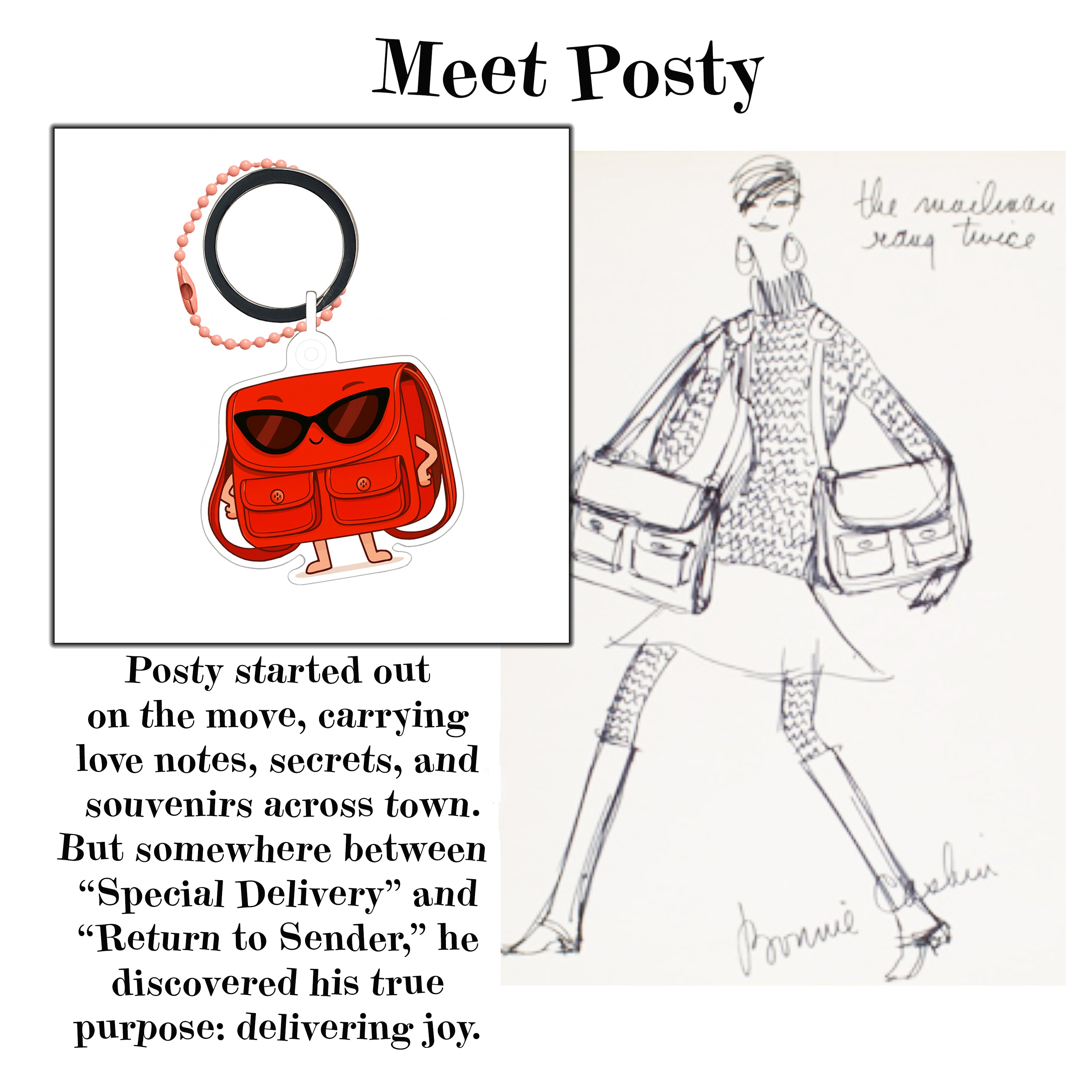 Charmlingz Bag Charm Posty